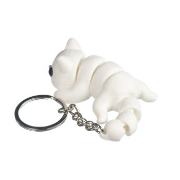 Kot biały - brelok do kluczy